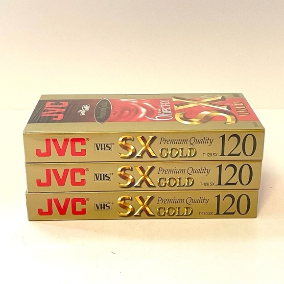 JVC Blank VHS Tape SX 6hrs Set of 3 Sealed - Picture 3 of 3
